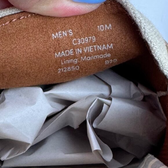 Cole Haan Beige Canvas Nantucket Penny Loafer Brown Leather Detail Men's Sz 10 M - Picture 10 of 10